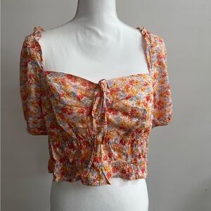 Arizona Jean company floral crop top